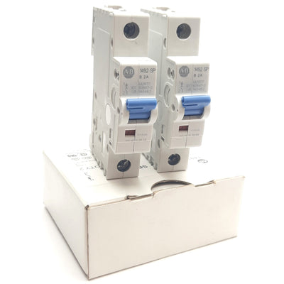 New Lot of 2 Allen Bradley 1492-SPM1B020 Supplementary Protectors, 277VAC/48VDC, 2A