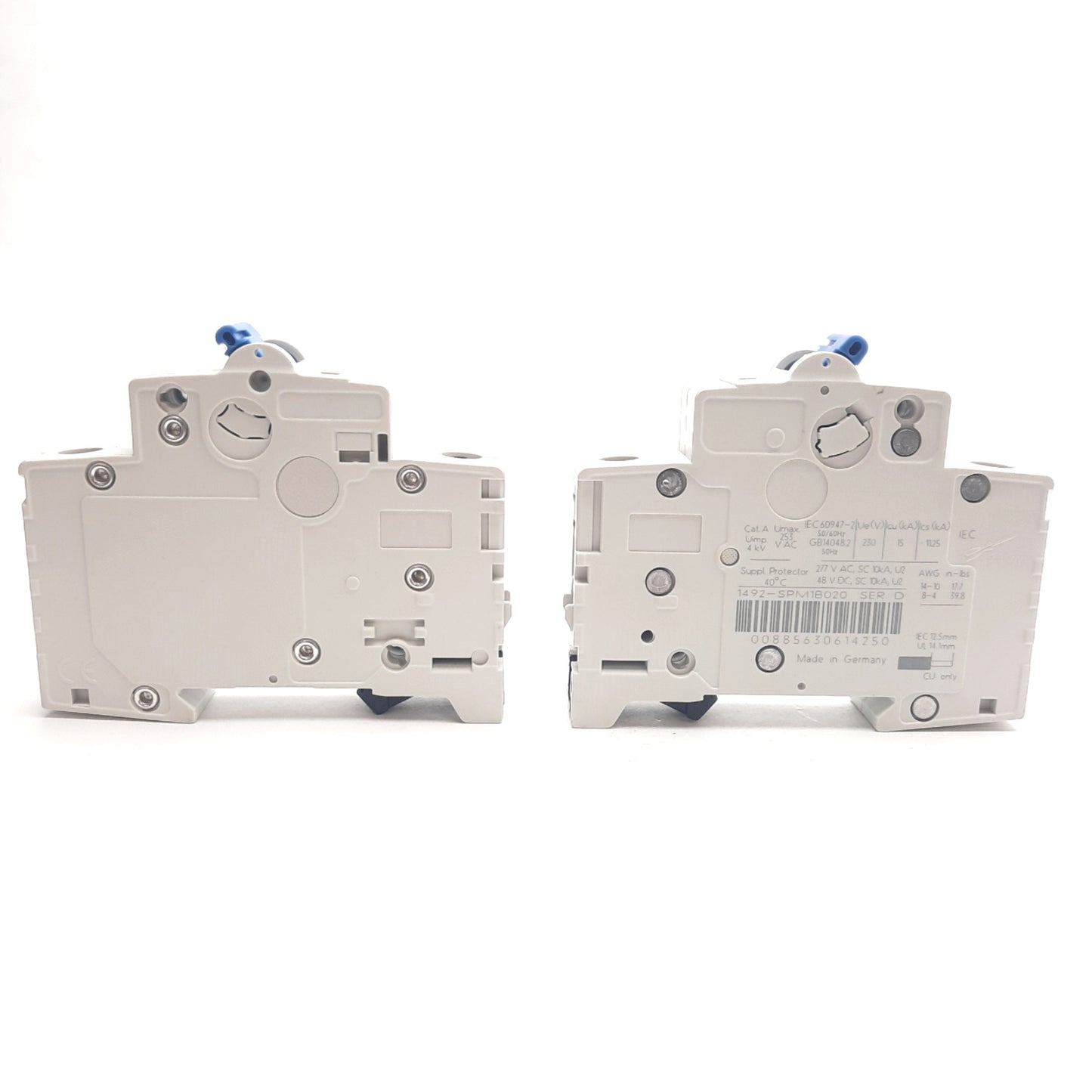 New Lot of 2 Allen Bradley 1492-SPM1B020 Supplementary Protectors, 277VAC/48VDC, 2A