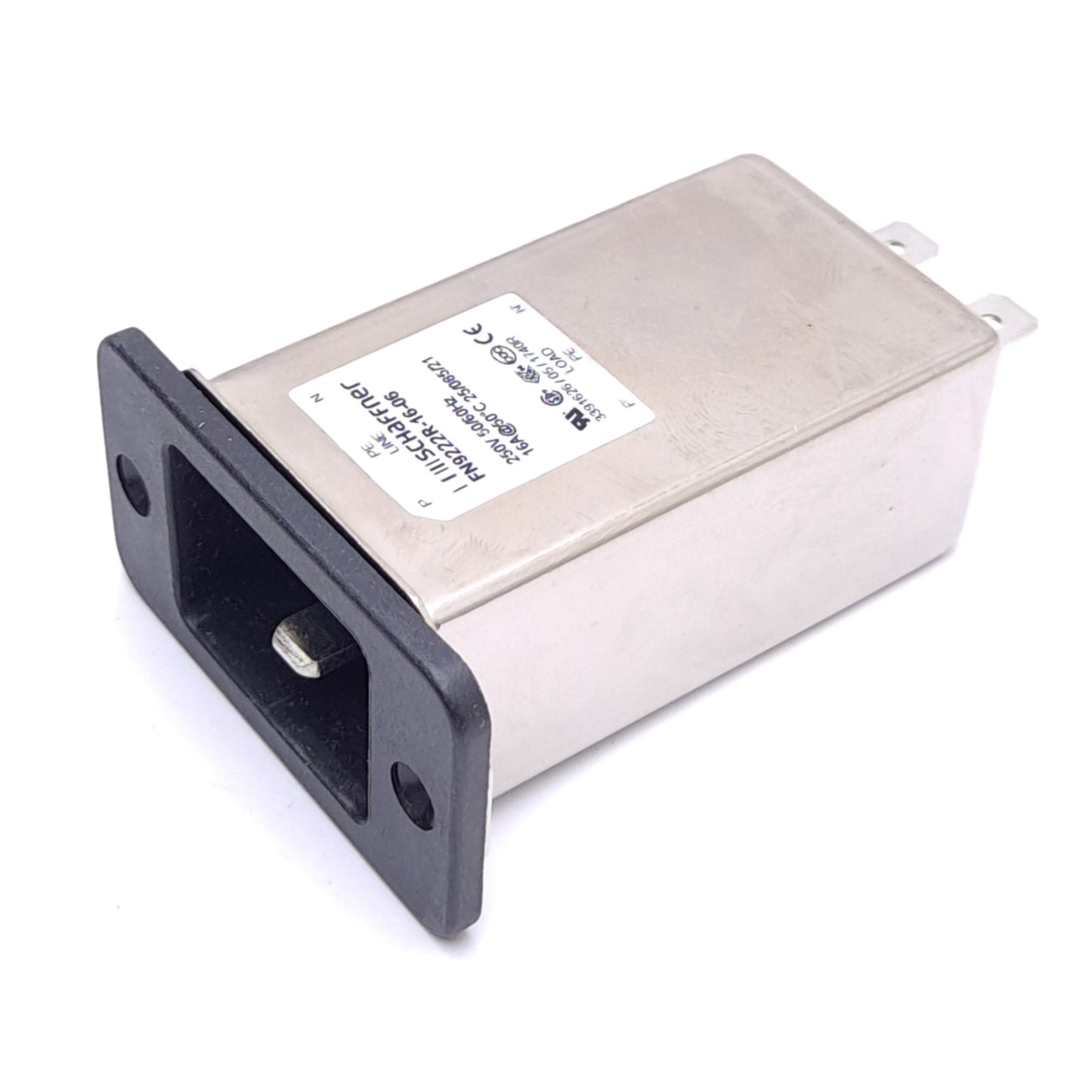 New – Open box Lot of 3 Schaffner FN9222R-16-06 IEC Inlet Filter, Panel Mount, 250VAC 16A