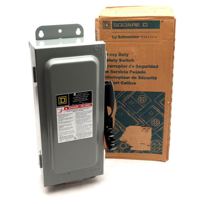 New Square D H361AWK Heavy Duty Safety Switch 3-Pole, 600VAC/DC 30A, NEMA: 3R, 5, 12