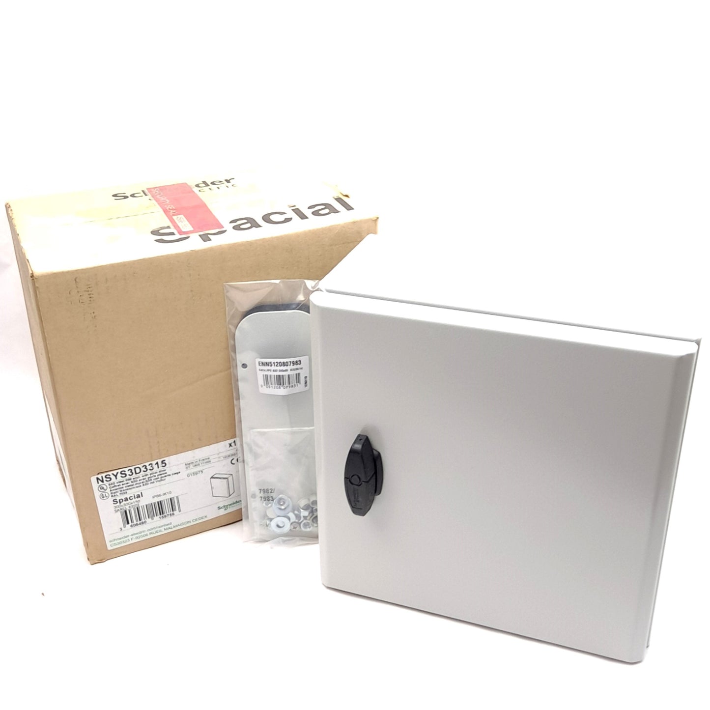 New Schneider Electric NSYS3D3315 Steel Enclosure, 300 x 300 x 150mm, Wall Mount