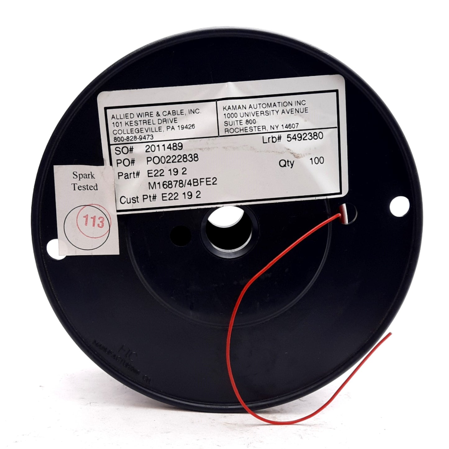 New Allied Wire & Cable E22 19 2 Hook-Up Wire, 22AWG, Silver Coated Copper, 100ft