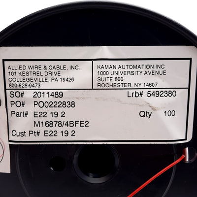 New Allied Wire & Cable E22 19 2 Hook-Up Wire, 22AWG, Silver Coated Copper, 100ft