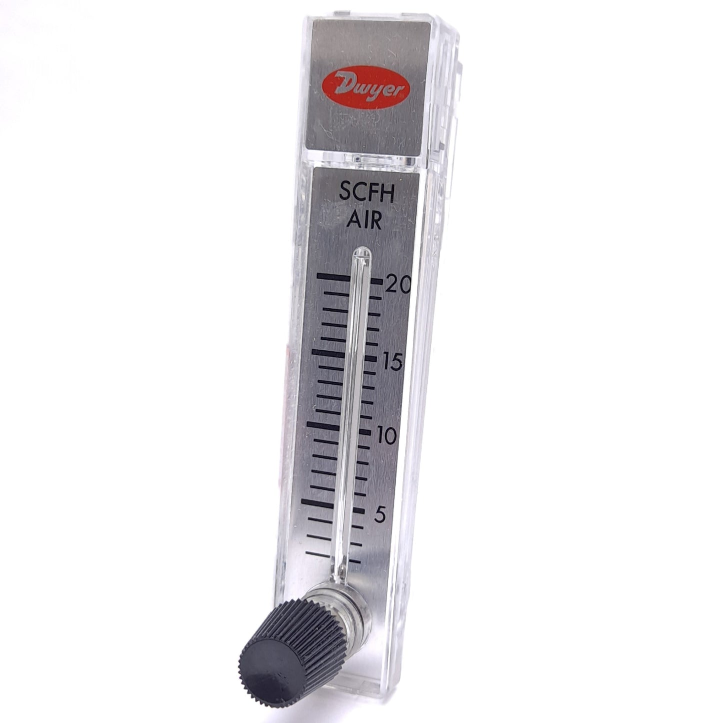 Used Dwyer RMA-6-SSV Air Flowmeter, 2-20 SCFH, 100psi Max, 1/8in NPT, 2in Scale