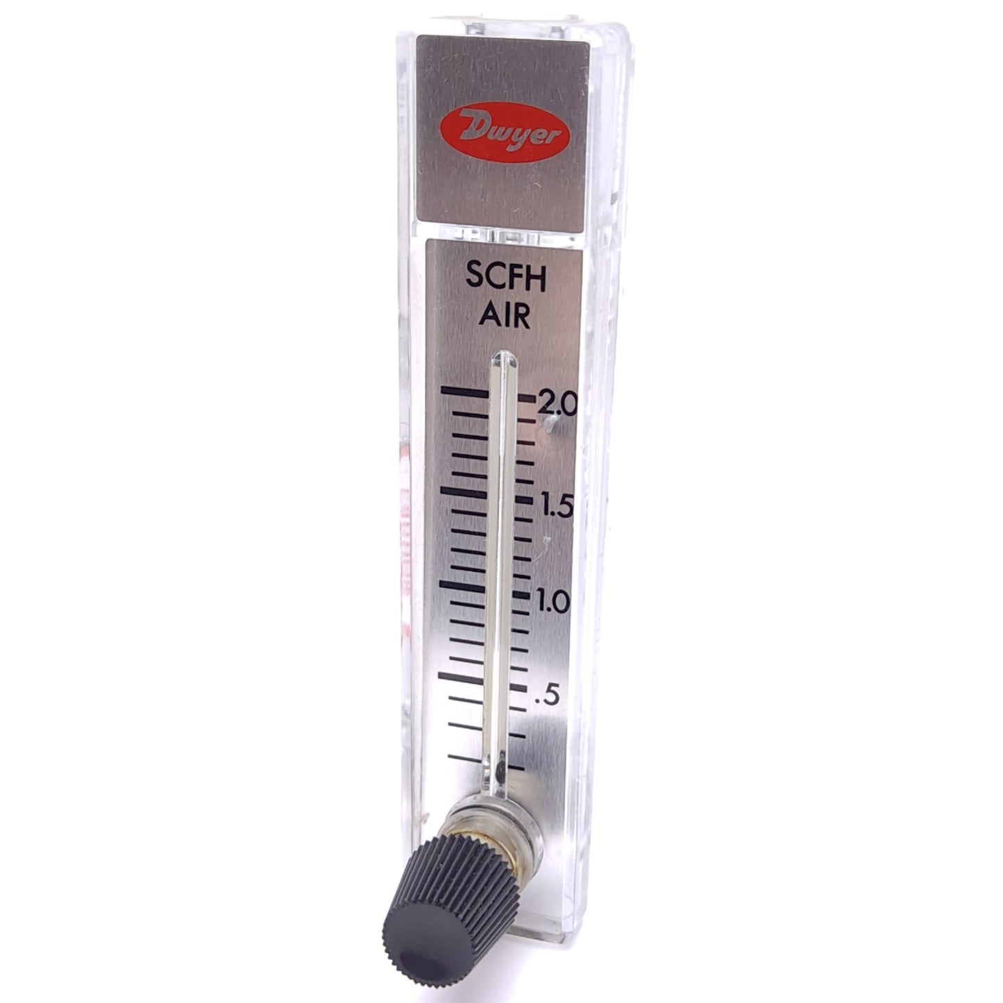 Used Dwyer RMA-3-SSV Air Flowmeter, 0.2-2 SCFH, 100psi Max, 1/8in NPT, 2in Scale