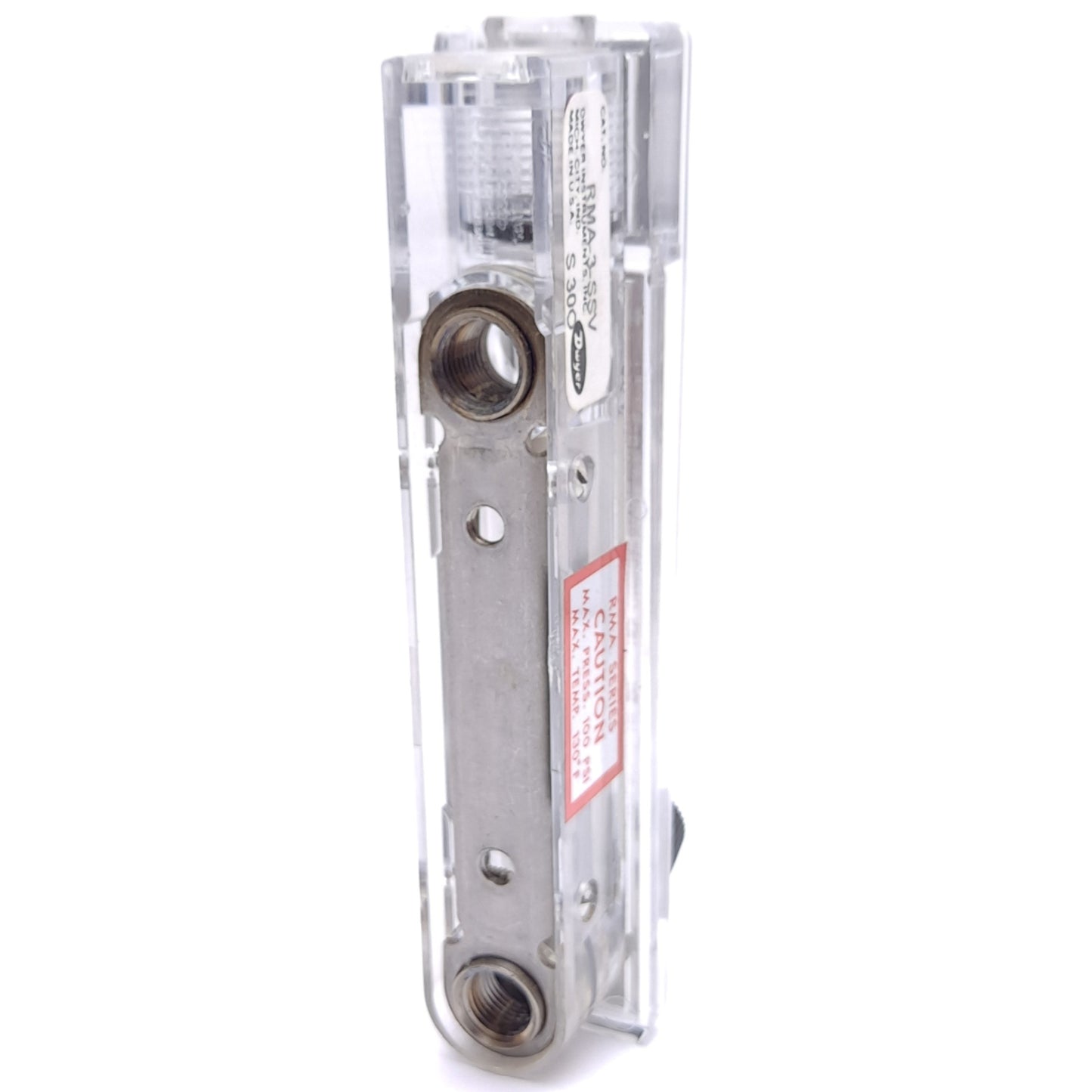 Used Dwyer RMA-3-SSV Air Flowmeter, 0.2-2 SCFH, 100psi Max, 1/8in NPT, 2in Scale
