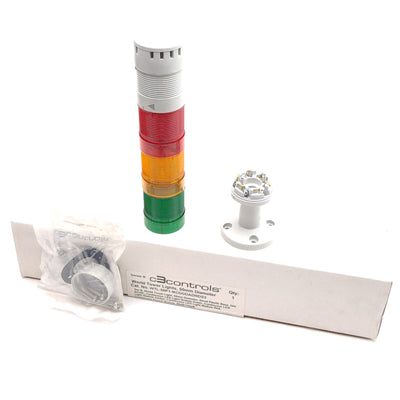 New C3 Controls WTL-50P1-MCDGDADRDS3 Tower Light ø50mm Green/Amber/Red LED 24VAC/DC