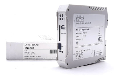 New Hilscher NT 151-RE-RE/+ML Ethernet Gateway Module 24VDC ± 6V 190mA 4.78W