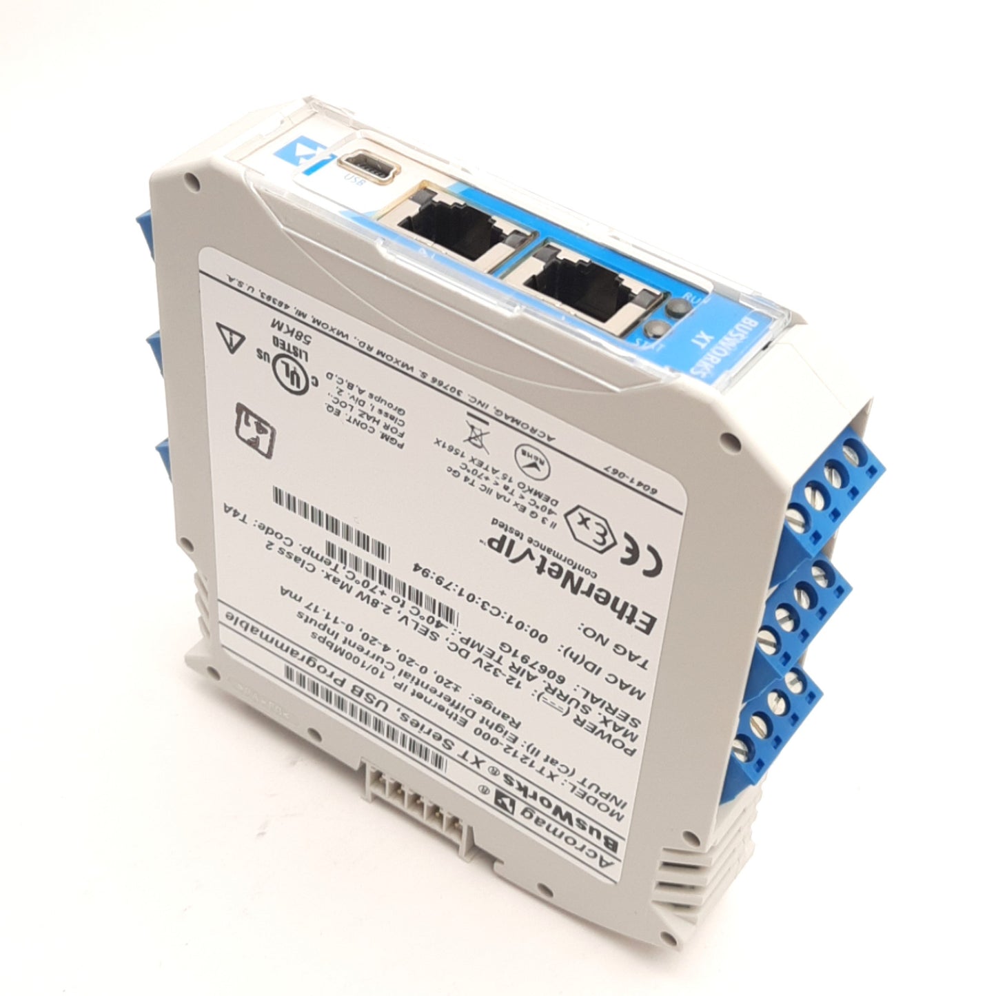 New – Open box Acromag XT1212-000 BusWorks Industrial Ethernet/IP I/O Module, 12-32VDC, 2.8W
