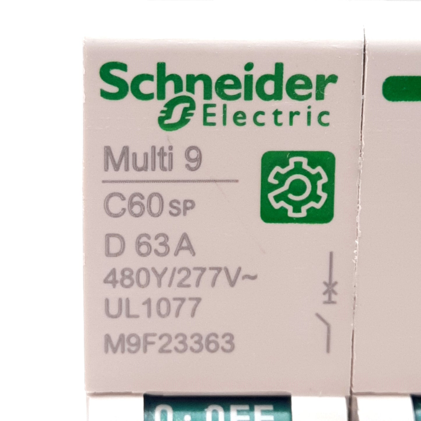 New Schneider Electric M9F23363 Circuit Breaker, D-Curve, 3-Pole, 63A 480Y/277VAC