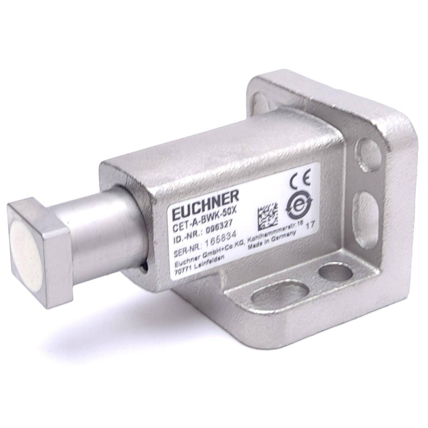 New Euchner CET-A-BWK-50X 096327 Safety Switch Actuator, 6500N Locking Force