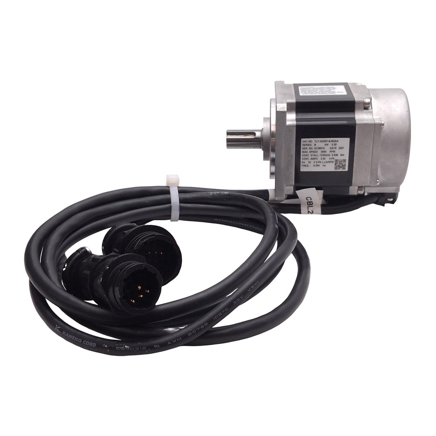 Allen Bradley TLY-A220P-BJ62AA Kinetix Servo Motor 0.35kW 3Ø 230VAC, ø12mm Shaft
