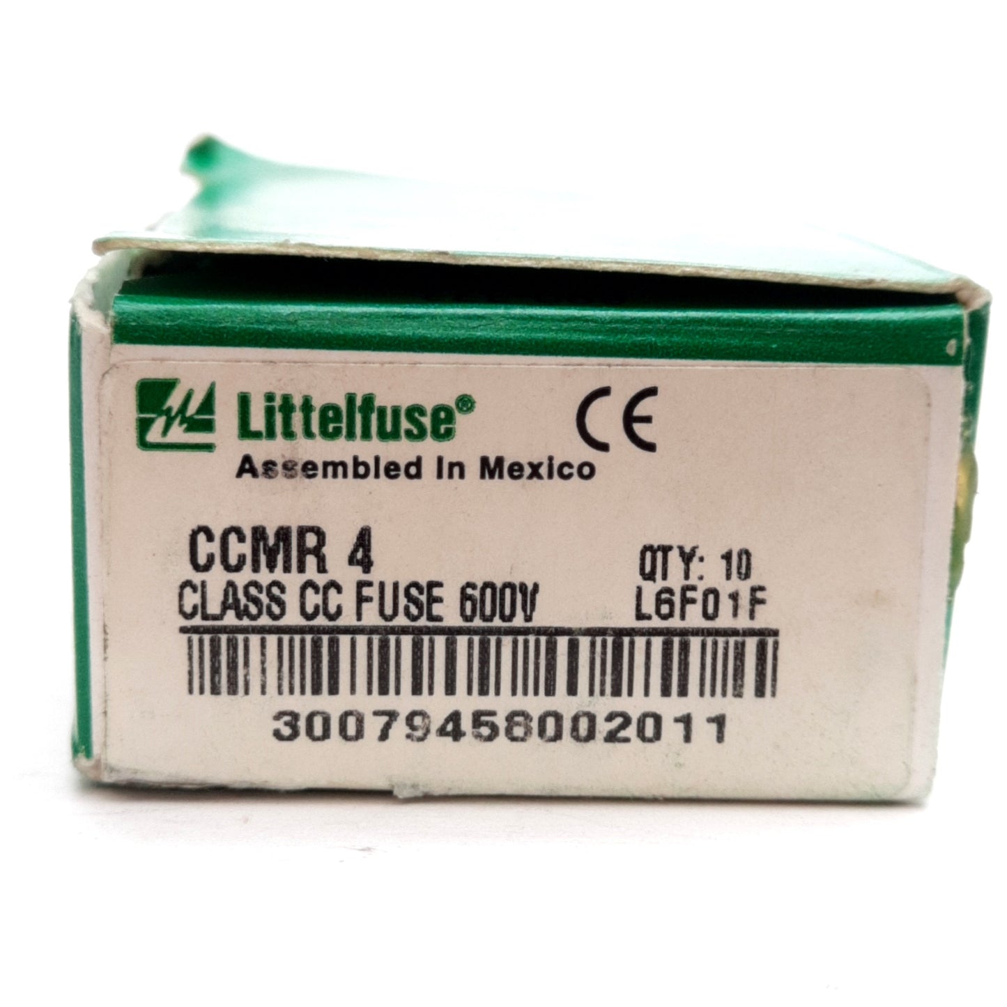 New Lot of 10 Littelfuse CCMR 4 Time-Delay Fuse, Class CC, 4A, 600VAC/300VDC