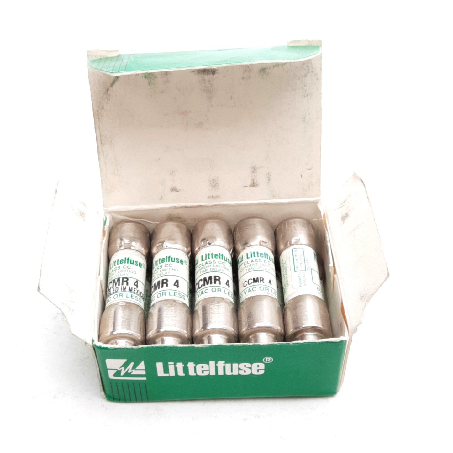 New Lot of 10 Littelfuse CCMR 4 Time-Delay Fuse, Class CC, 4A, 600VAC/300VDC