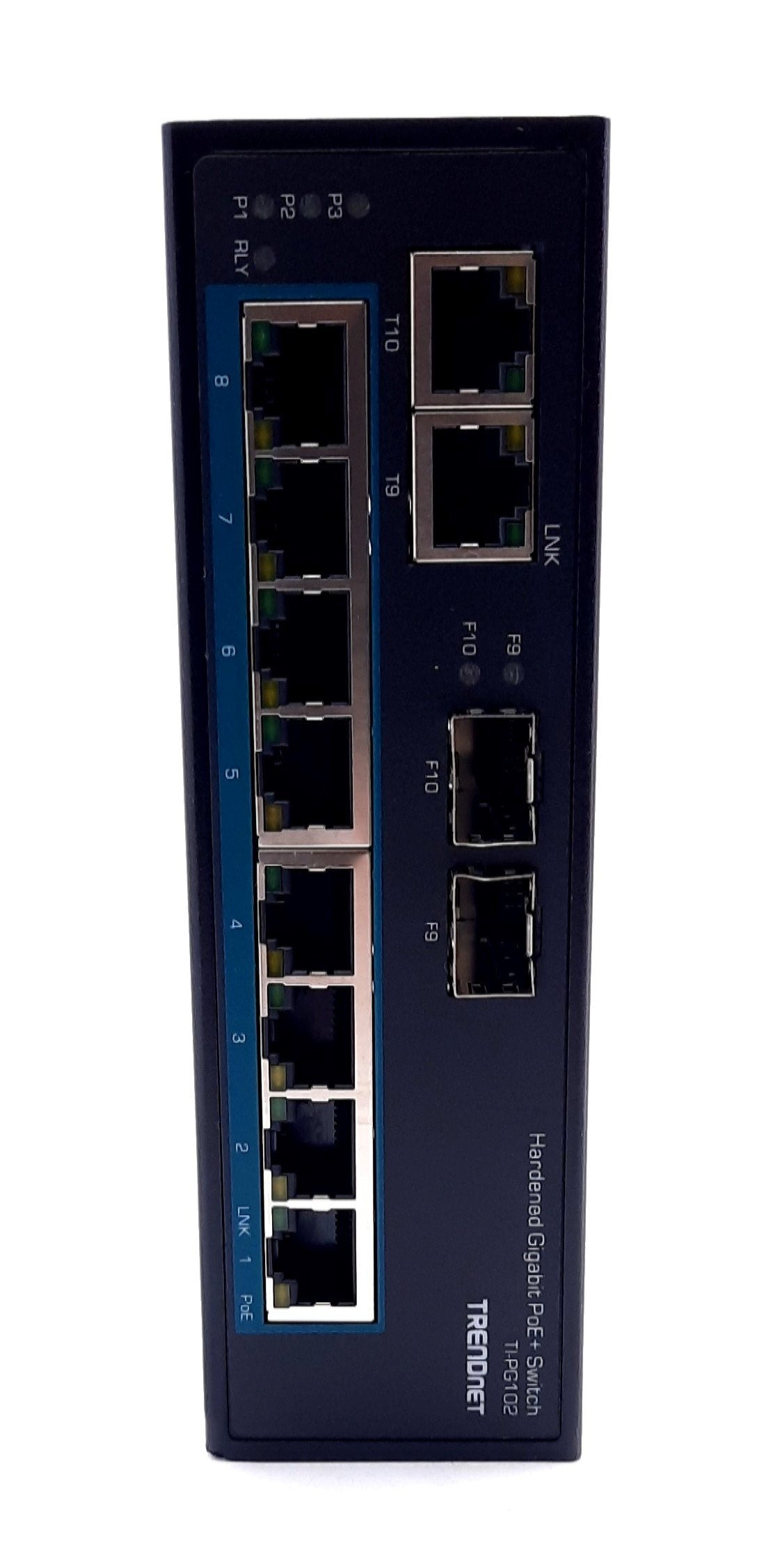 New Trendnet TI-PG102 10-Port Industrial Gigabit PoE+ DIN-Rail Switch
