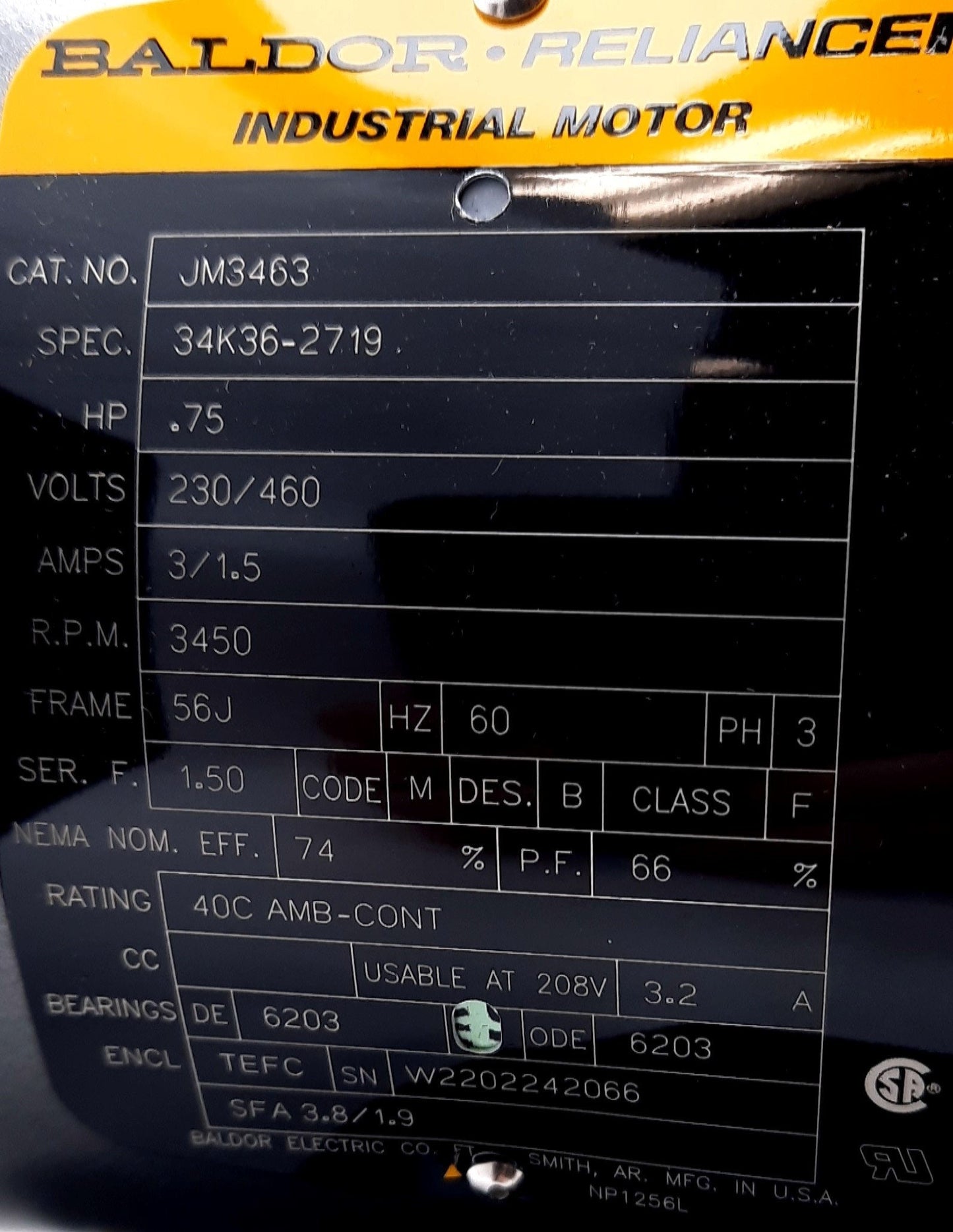 New – Open box EBARA ACDU70/17T3C Stainless Steel Centrifugal Pump 32GPM, 3/4HP, 208-230/460VAC