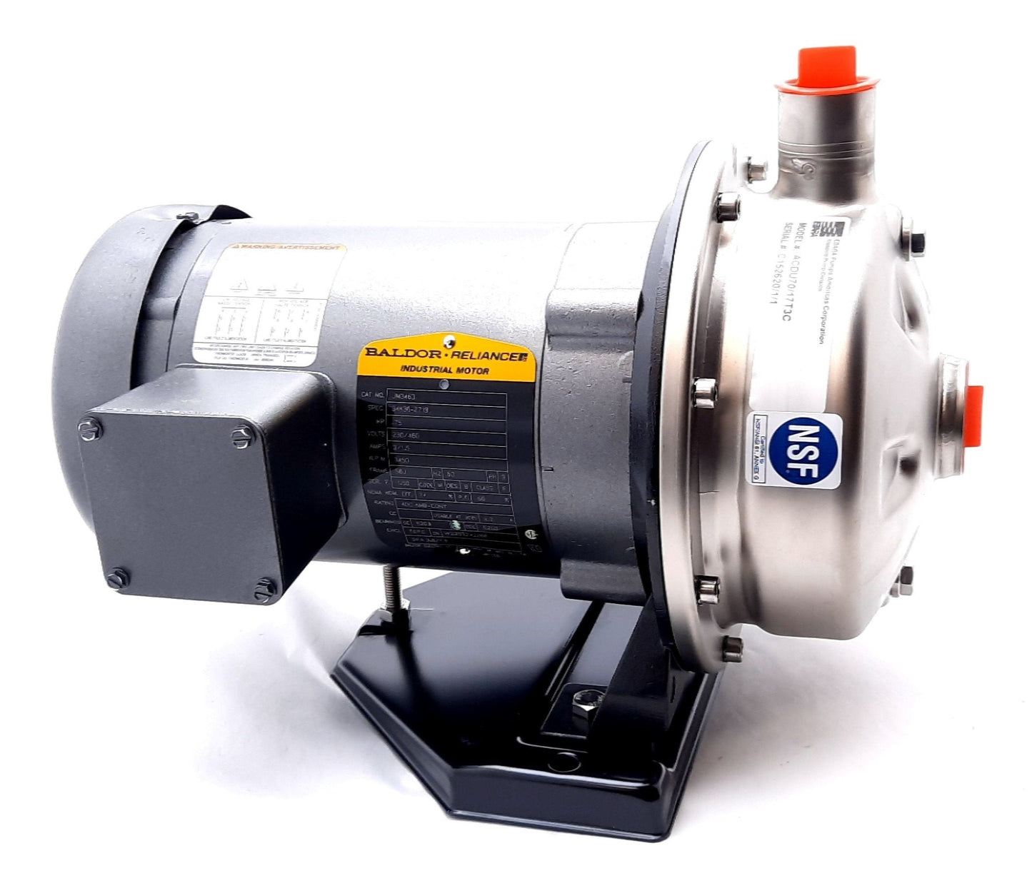 New – Open box EBARA ACDU70/17T3C Stainless Steel Centrifugal Pump 32GPM, 3/4HP, 208-230/460VAC