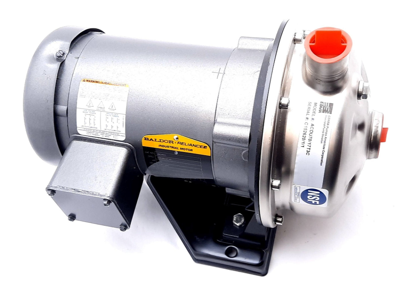 New – Open box EBARA ACDU70/17T3C Stainless Steel Centrifugal Pump 32GPM, 3/4HP, 208-230/460VAC