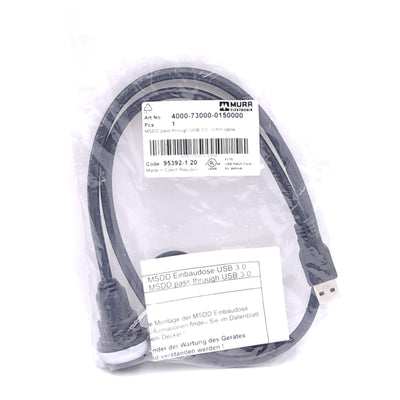 New Murr Elektronik 4000-73000-0150000 Pass-Through Cable, USB 3.0 Male/Female, 0.6m