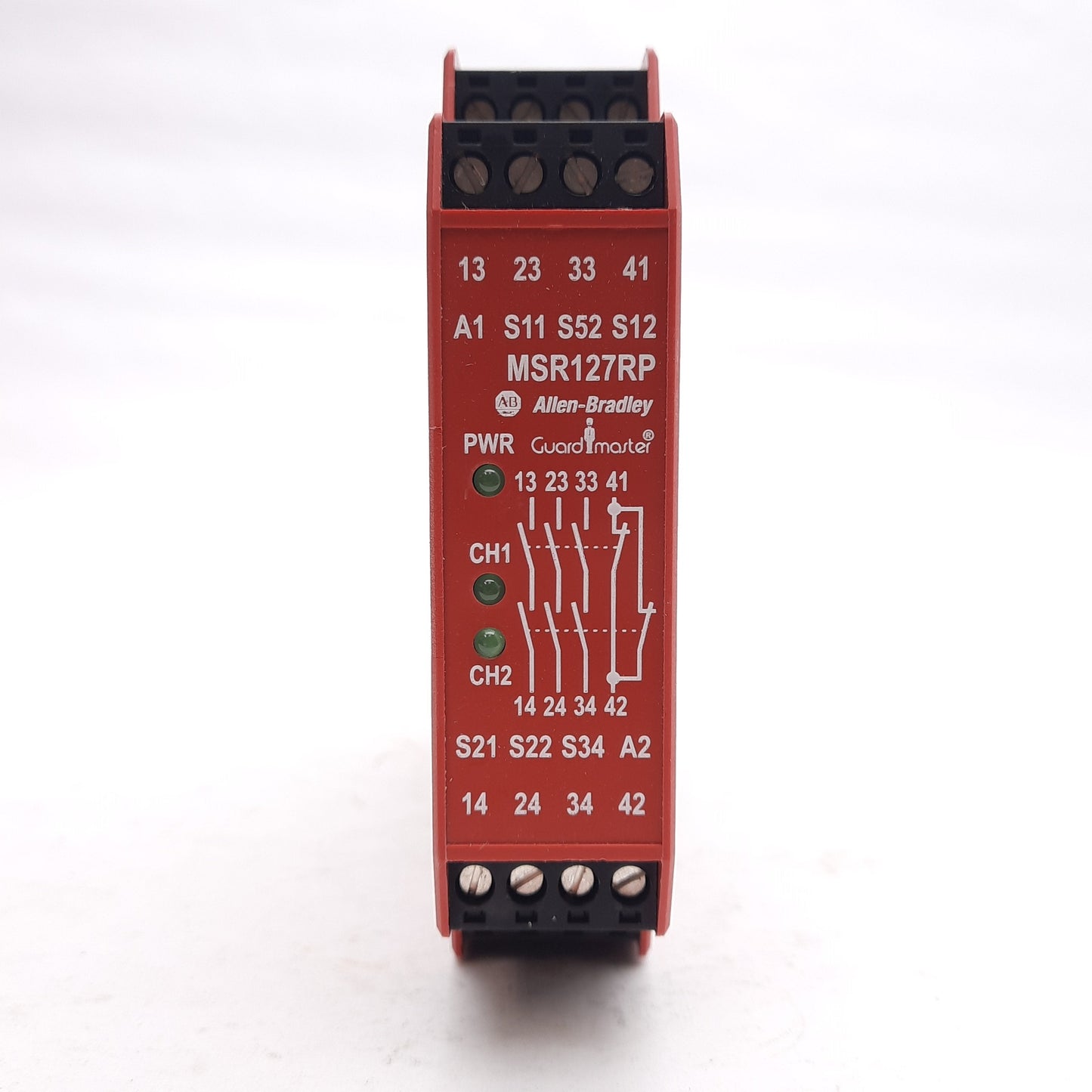 New Allen Bradley 440R-N23135 MSR127RP Ser C Safety Relay 2x NC Input 3-Pole Aux 24V