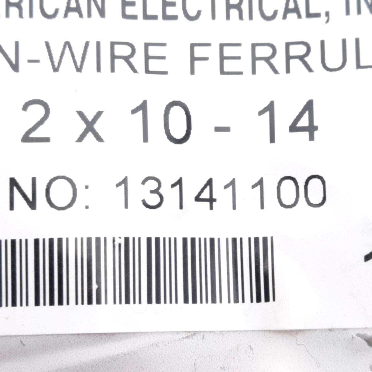 New Lot of 100 American Electrical 13141100 Twin Wire Ferrules, 8AWG, Tinned-Copper