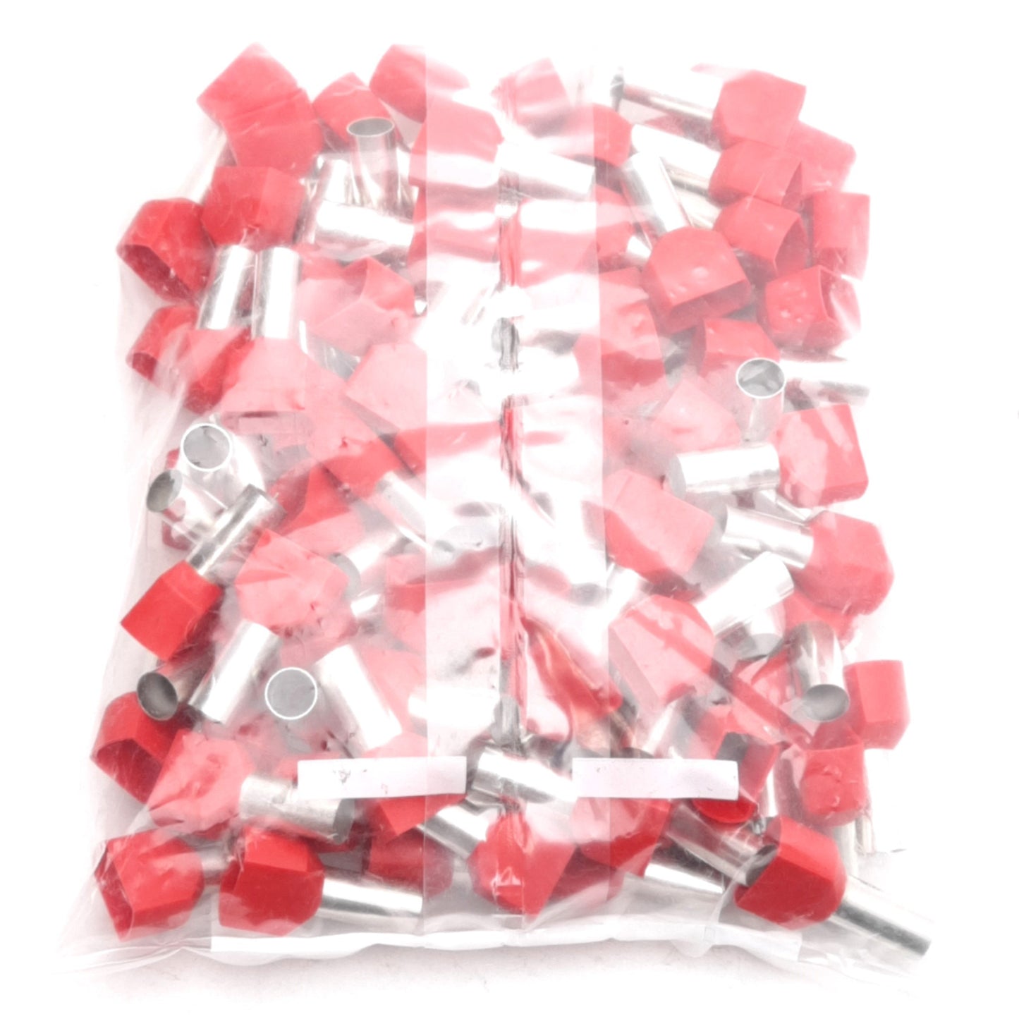 New Lot of 100 American Electrical 13141100 Twin Wire Ferrules, 8AWG, Tinned-Copper