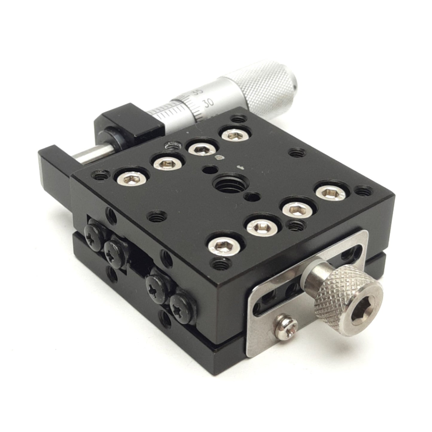 Used Mentor TNC JCX-40R(18H) Crossed Roller Stage, 40mm x 40mm, 6.5mm Travel, M6 Tap