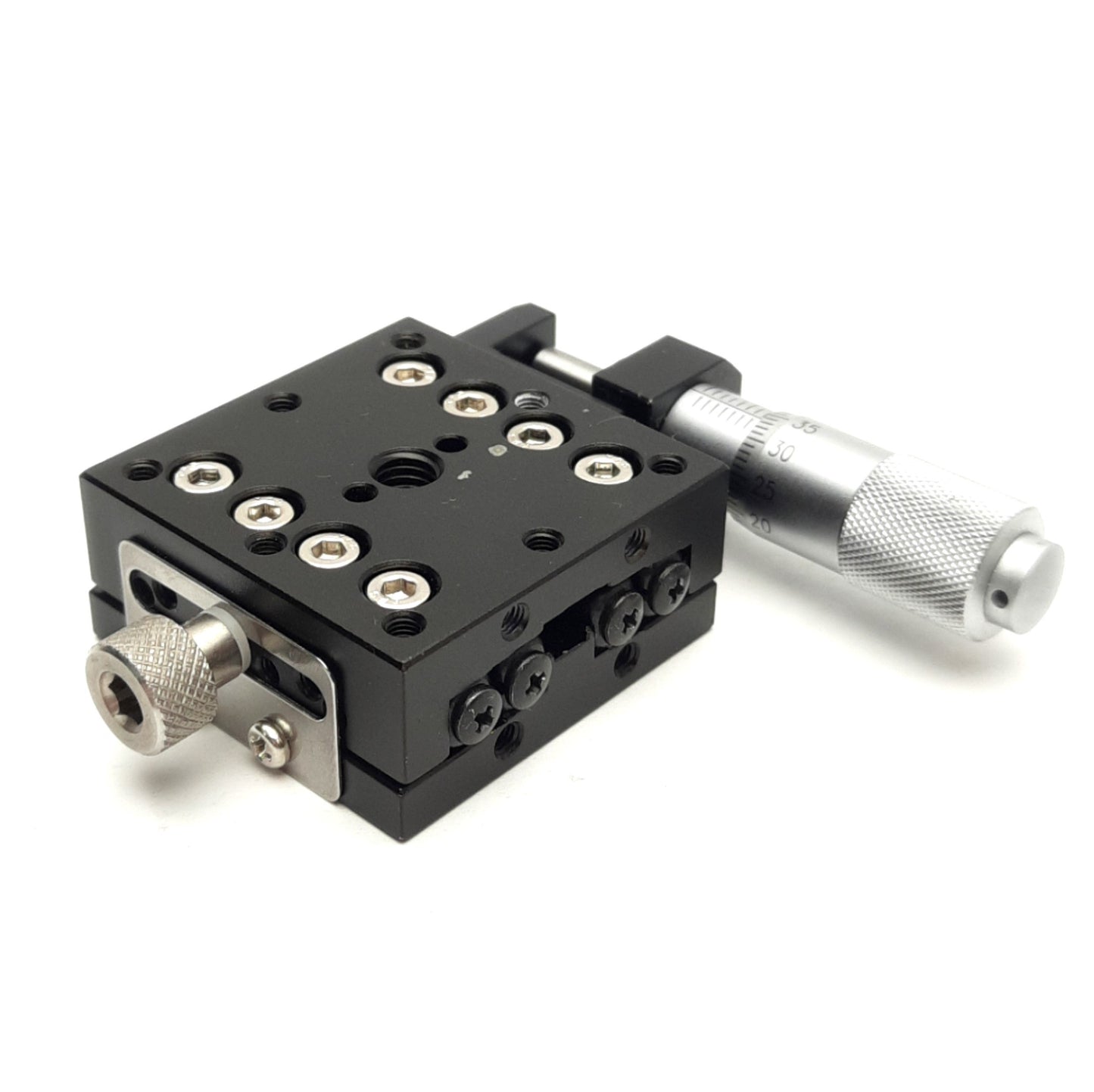Used Mentor TNC JCX-40R(18H) Crossed Roller Stage, 40mm x 40mm, 6.5mm Travel, M6 Tap