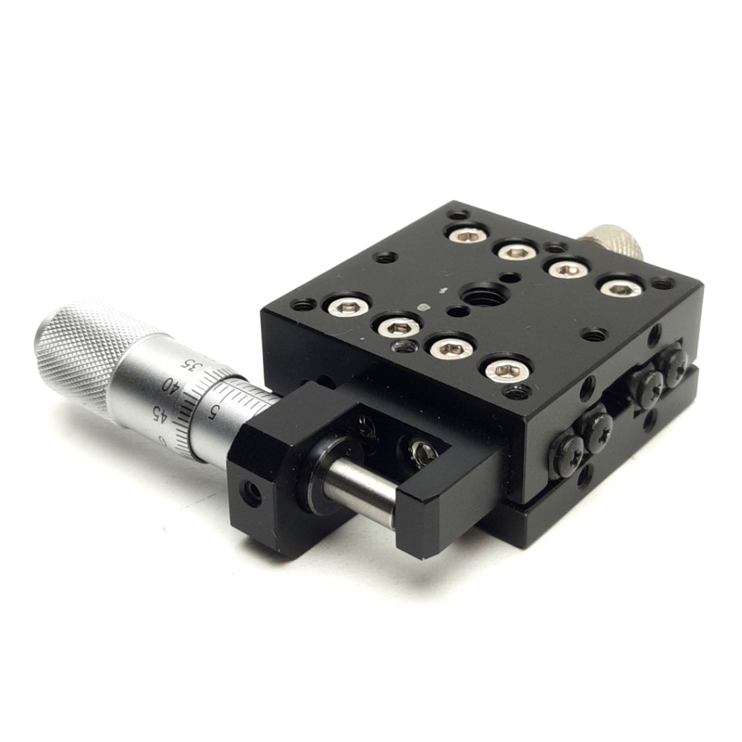 Used Mentor TNC JCX-40R(18H) Crossed Roller Stage, 40mm x 40mm, 6.5mm Travel, M6 Tap