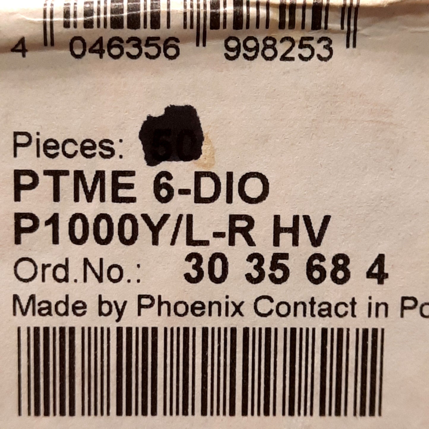 New Lot of 15 Phoenix Contact 3035684 Component Terminal Block, 5A 1000V, DIN Rail