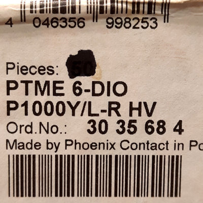 New Lot of 15 Phoenix Contact 3035684 Component Terminal Block, 5A 1000V, DIN Rail