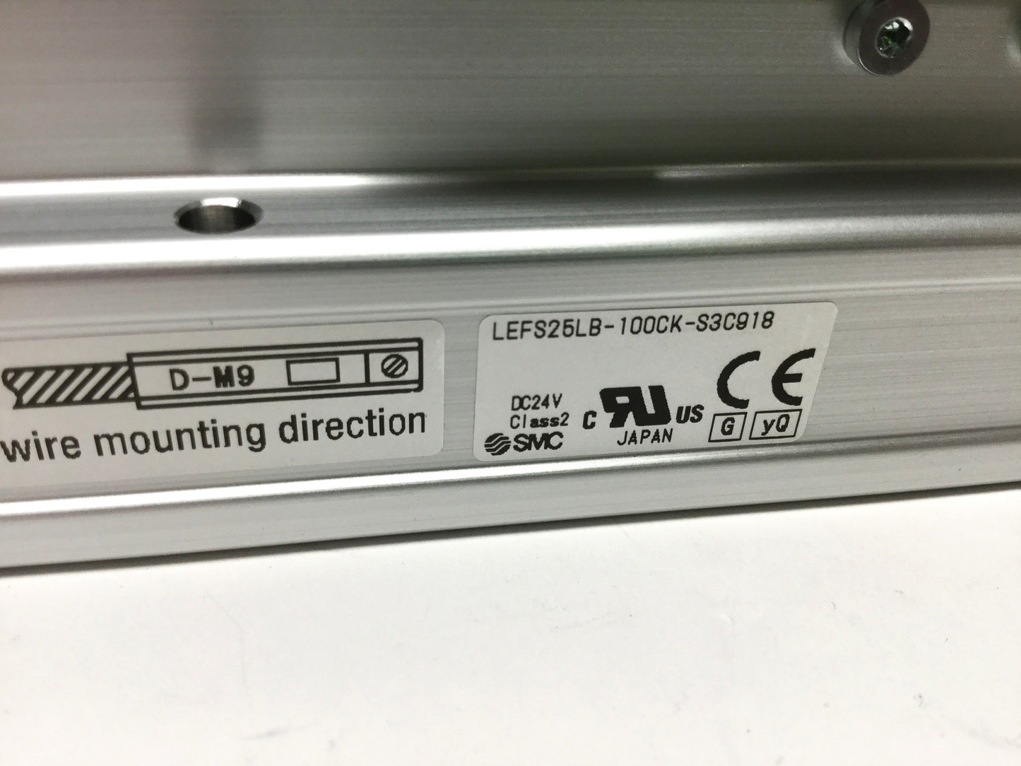Used SMC LEFS25LB-100CK-S3C918 Ball Screw Linear Actuator Positioner 100mm 24VDC
