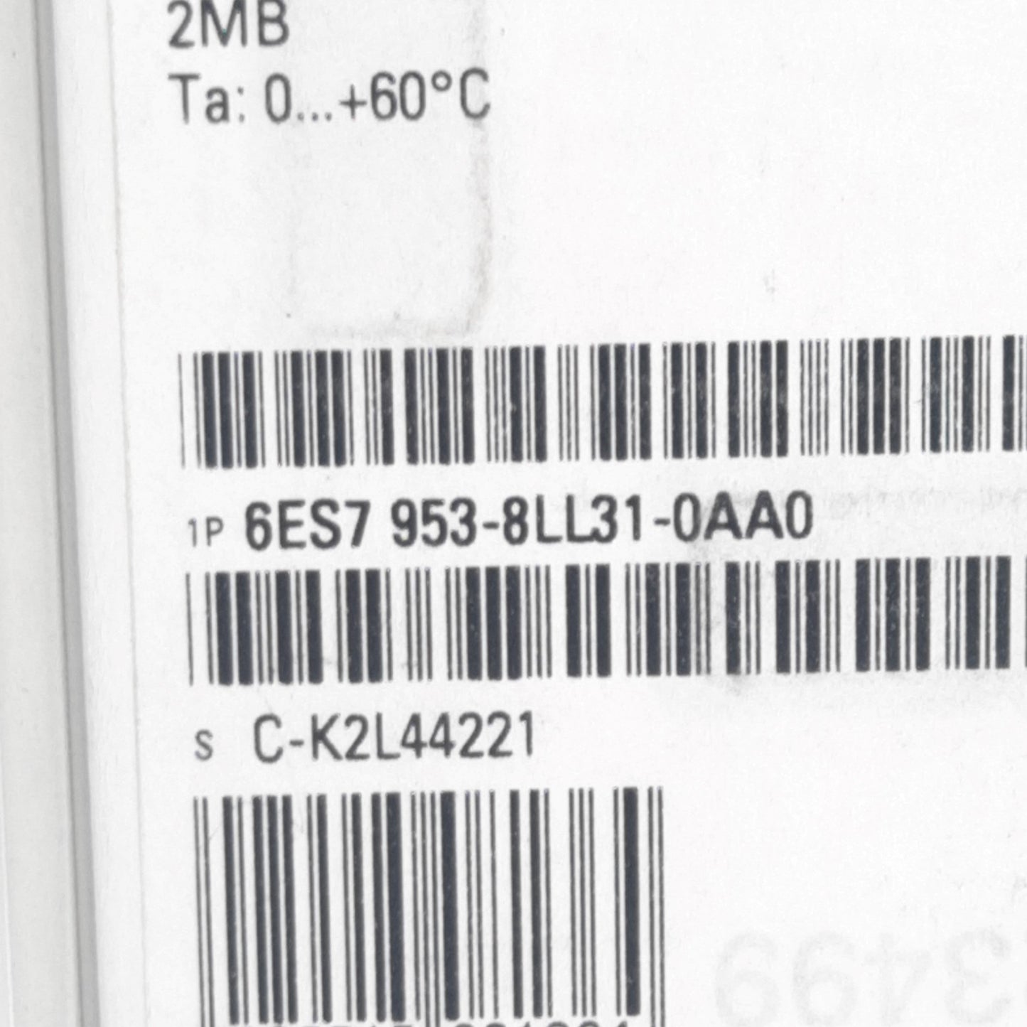 New Siemens 6ES7 953-8LL31-0AA0 Simatic S7-300 Memory Card, 2MB SD Card