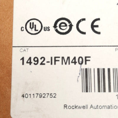 New Allen Bradley 1492-IFM40F Interface Module, 40-Position, 0-264VAC, DIN Rail