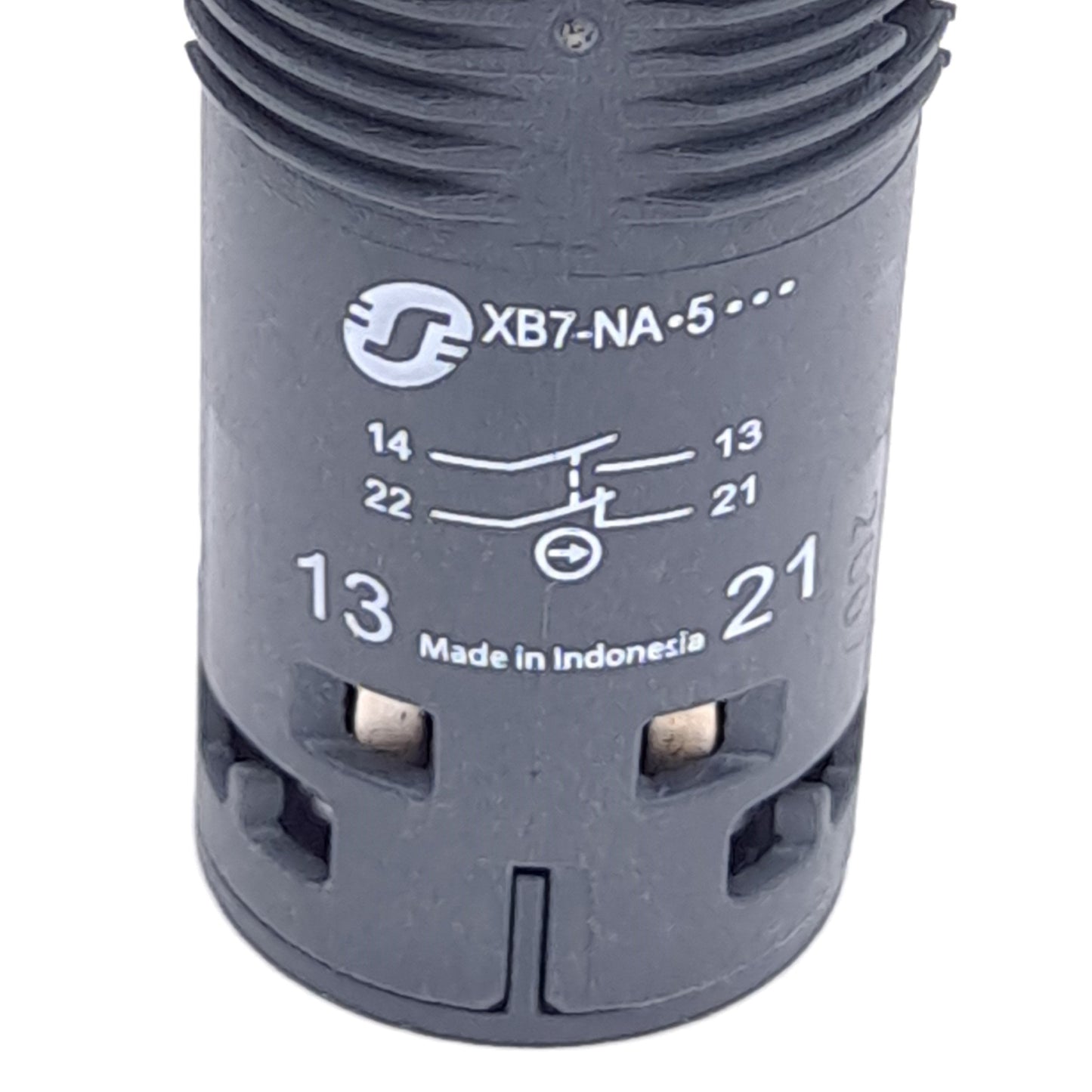 New – Open box Schneider Electric XB7NA25 Pushbutton, Black, ø22mm, 1 NO 1 NC, Spring Return