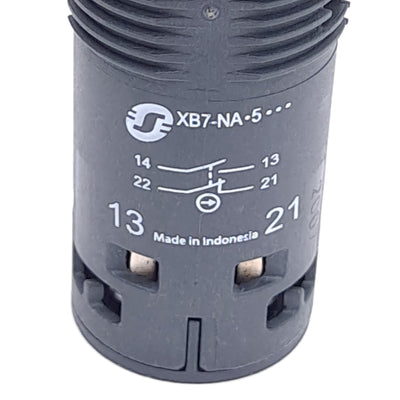 New – Open box Schneider Electric XB7NA25 Pushbutton, Black, ø22mm, 1 NO 1 NC, Spring Return