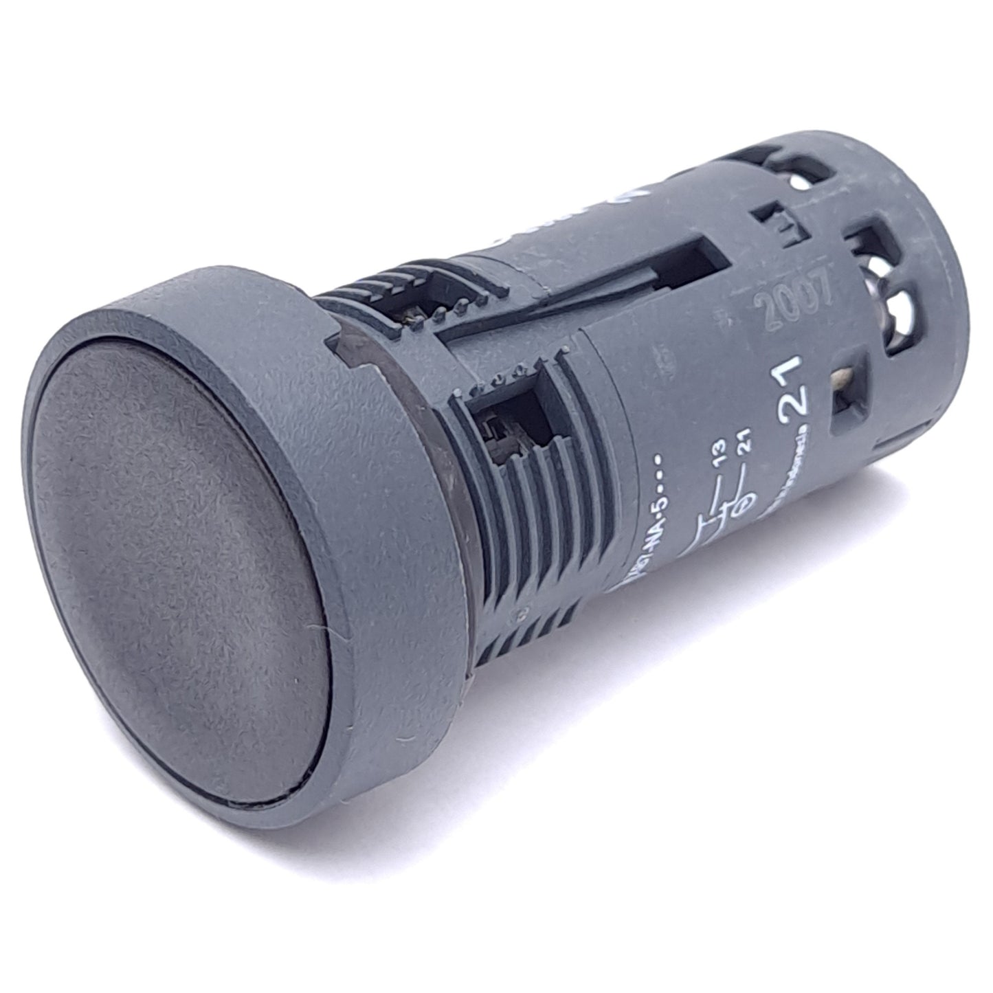 New – Open box Schneider Electric XB7NA25 Pushbutton, Black, ø22mm, 1 NO 1 NC, Spring Return