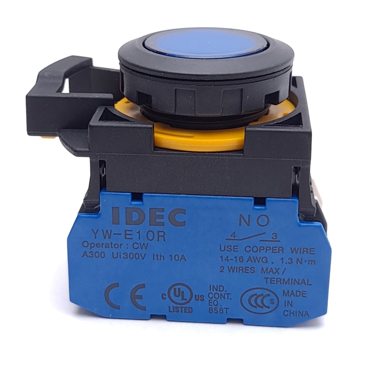 New IDEC CW1L-M1E10Q4S Pushbutton, ø22mm, Momentary, 1 NO, Illuminated, 24VAC/DC