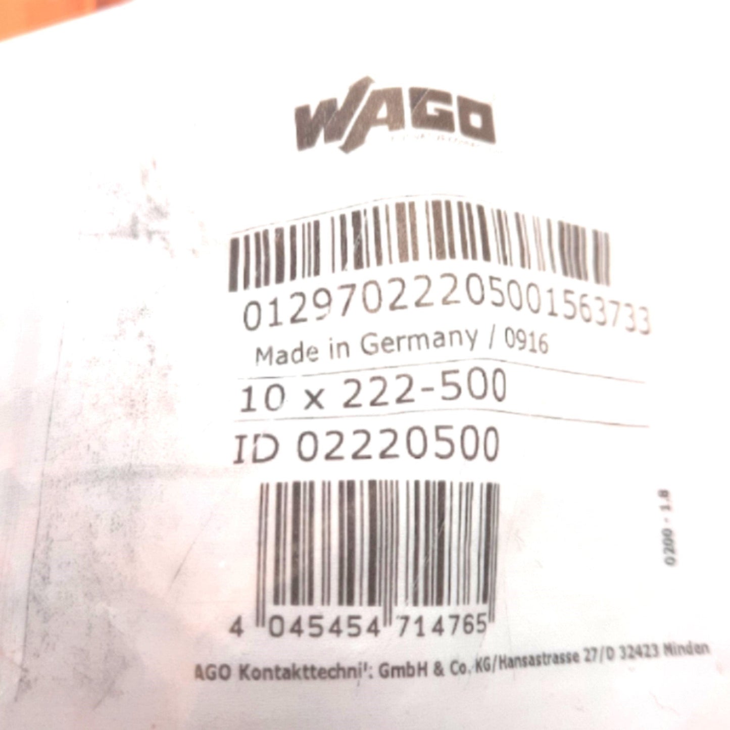 New Lot Of 40 Wago 222-500 Mounting Carrier Terminal Blocks For 2/3/5 Conductors