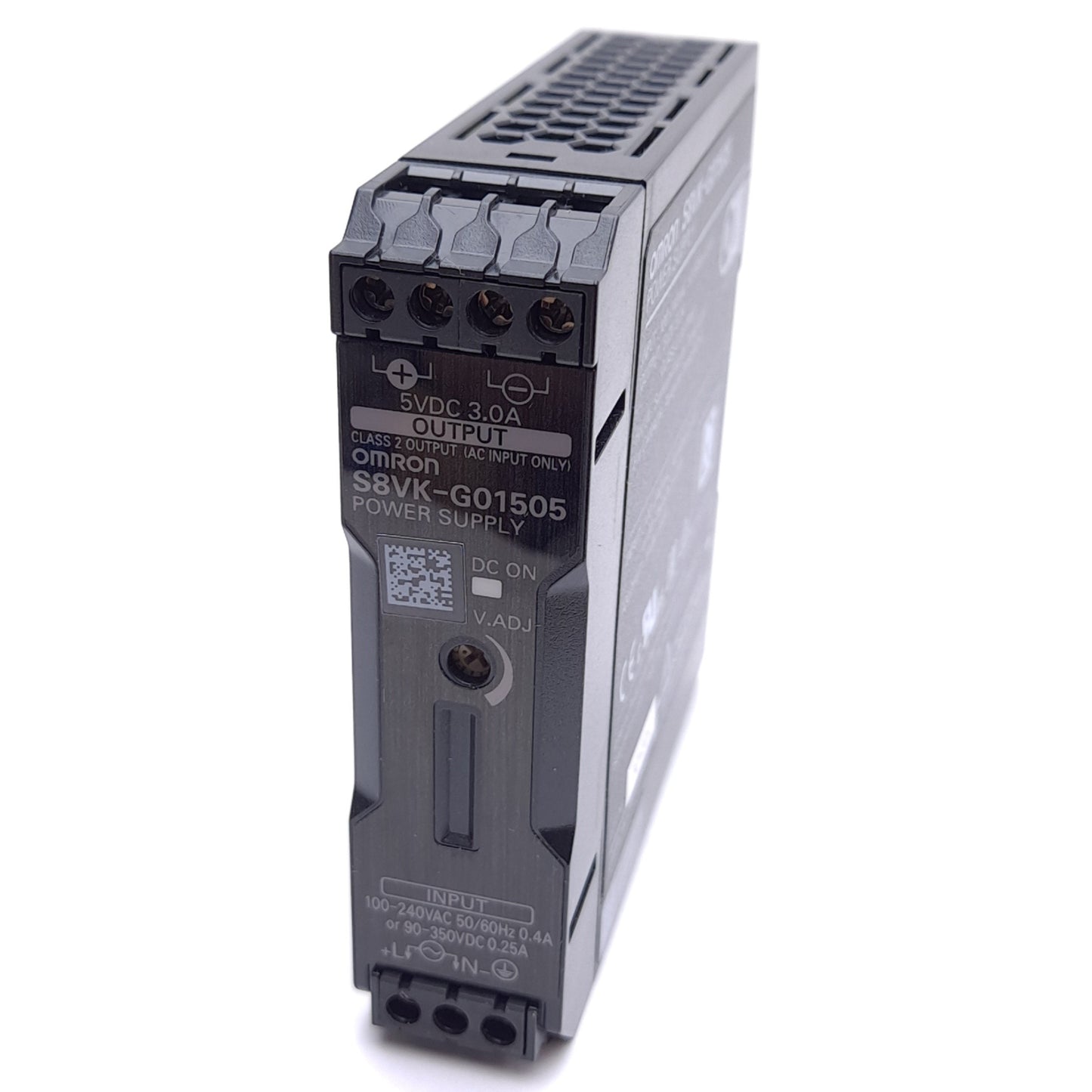 New Omron S8VK-G01505 Power Supply, 100-240VAC 0.4A Input, 5VDC 3A Output, 15W Power