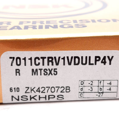 New NSK 7011CTRV1VDULP4Y Angular Contact Ball Bearing, ø55mm ID, ø90mm OD, 36kN Load