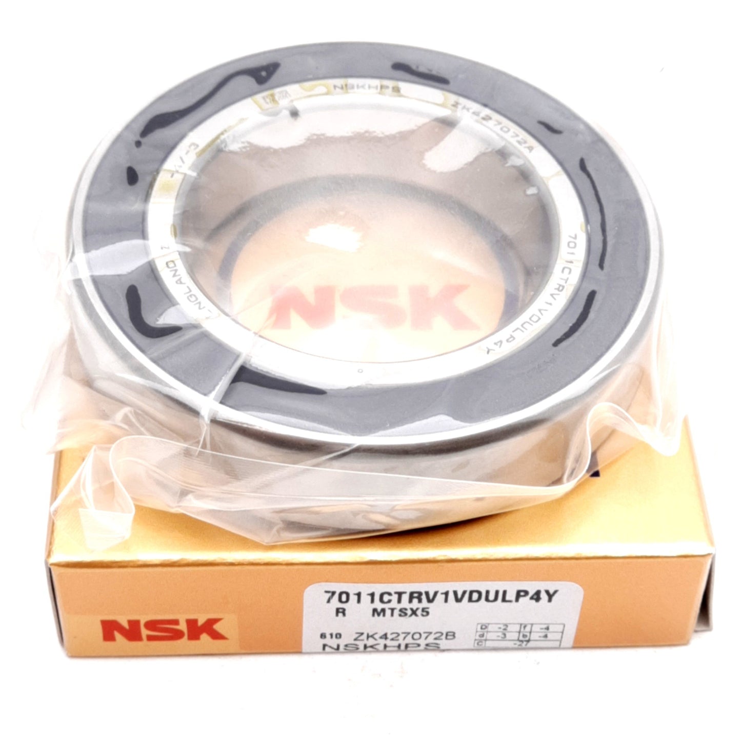 New NSK 7011CTRV1VDULP4Y Angular Contact Ball Bearing, ø55mm ID, ø90mm OD, 36kN Load