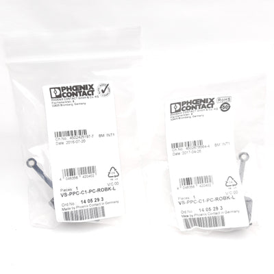 New Lot of 2 Phoenix Contact VS-PPC-C1-PC-ROBK-L Locking Push Pull Panel Plug
