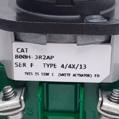 New – Open box Allen Bradley 800H-JR2AP Selector Switch, 3-Position, Maintained, 1 NO 1 NC