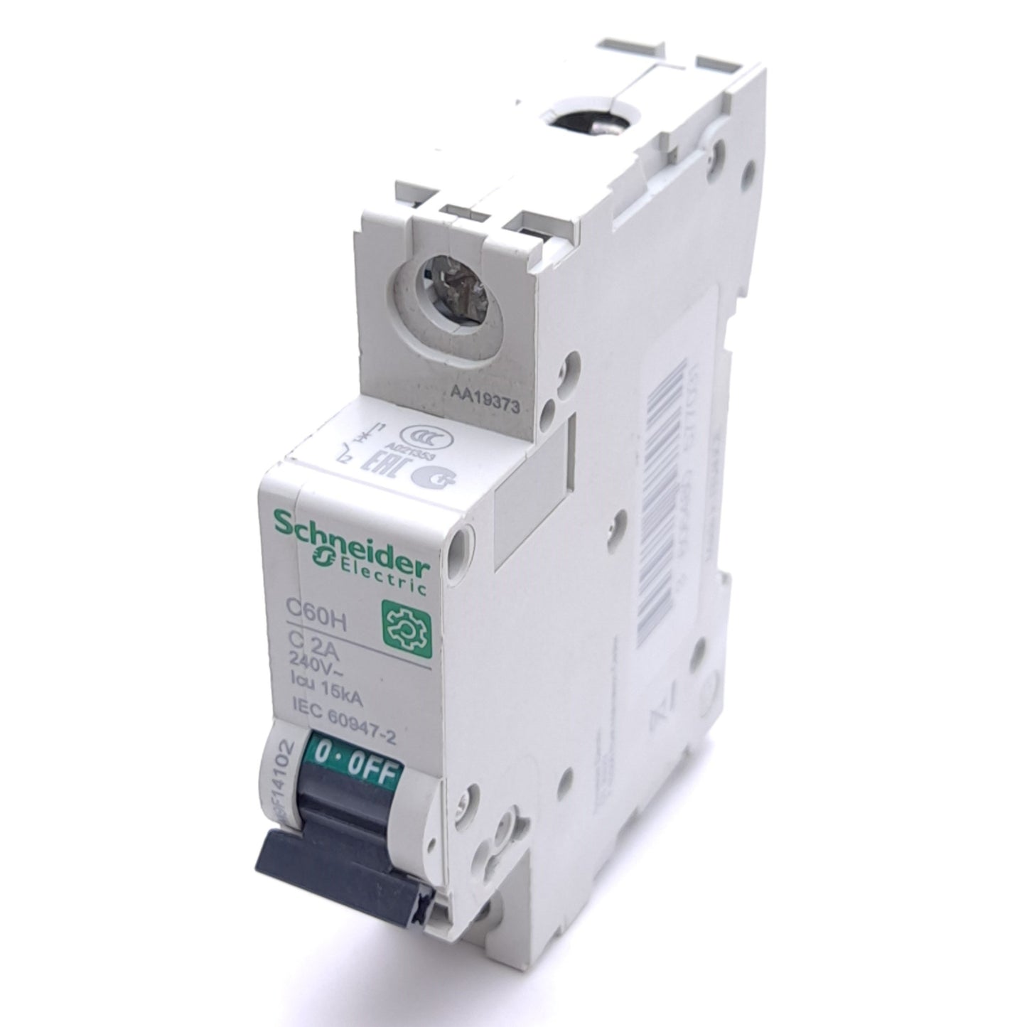 New – Open box Schneider Electric M9F14102 Circuit Breaker, 1-Pole, 240VAC 2A, C-Curve