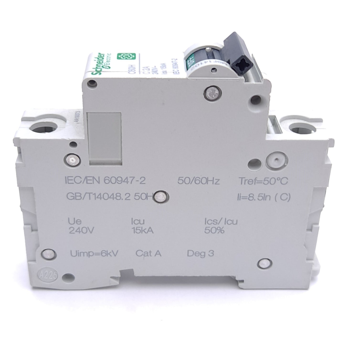 New – Open box Schneider Electric M9F14102 Circuit Breaker, 1-Pole, 240VAC 2A, C-Curve