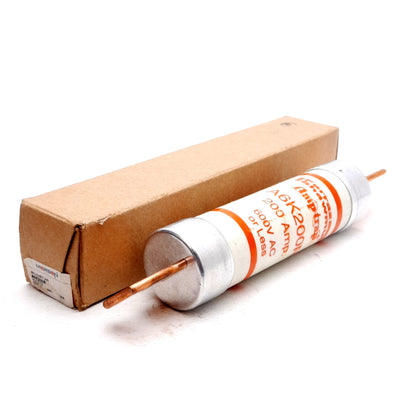 New Mersen A6K200R Amptrap Fast Acting Fuse, Class RK1, 600VAC/300VDC, 200A