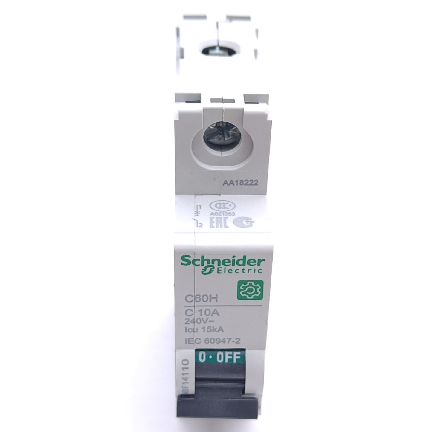 New – Open box Schneider Electric M9F14110 Circuit Breaker, 1-Pole, 240VAC 10A, C-Curve