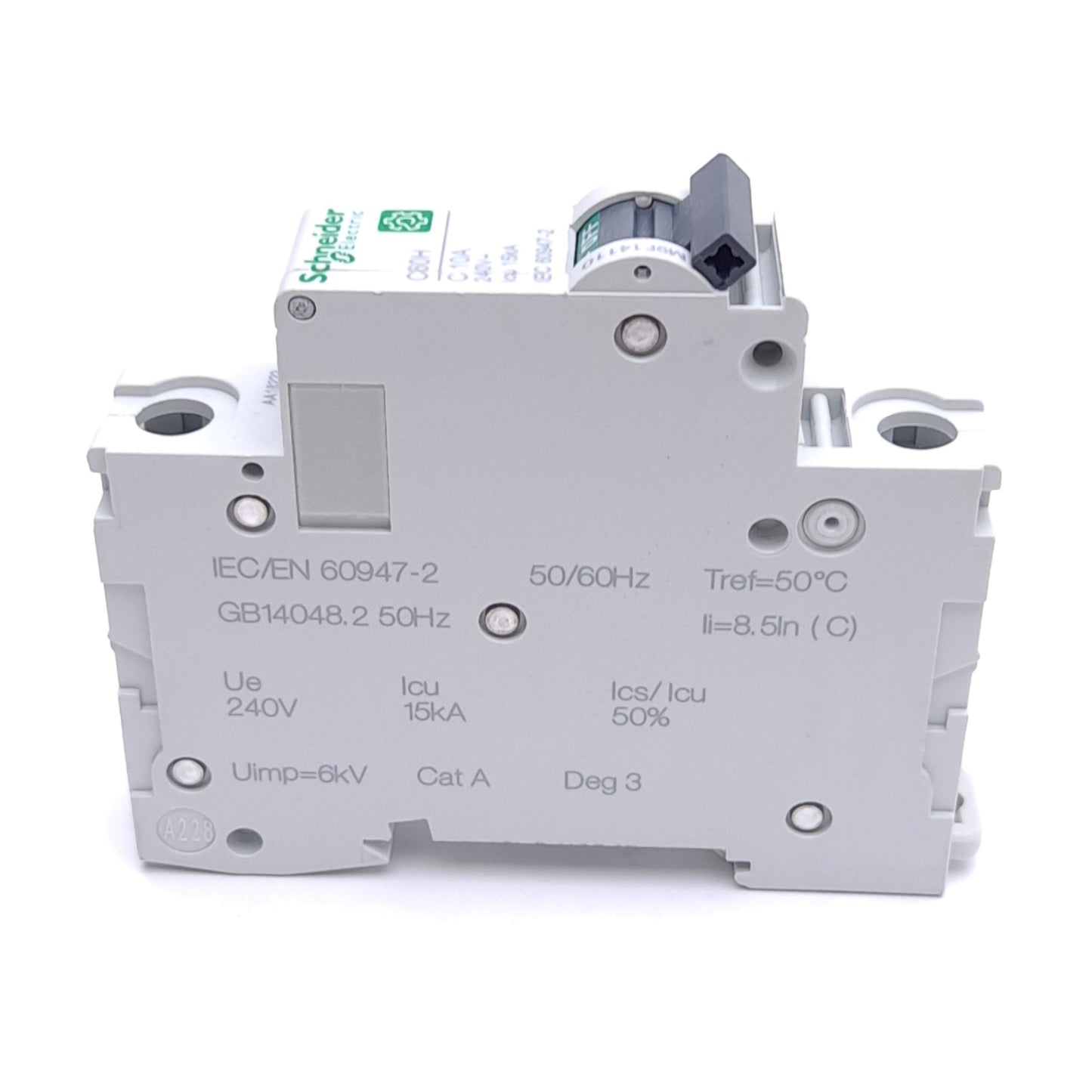 New – Open box Schneider Electric M9F14110 Circuit Breaker, 1-Pole, 240VAC 10A, C-Curve