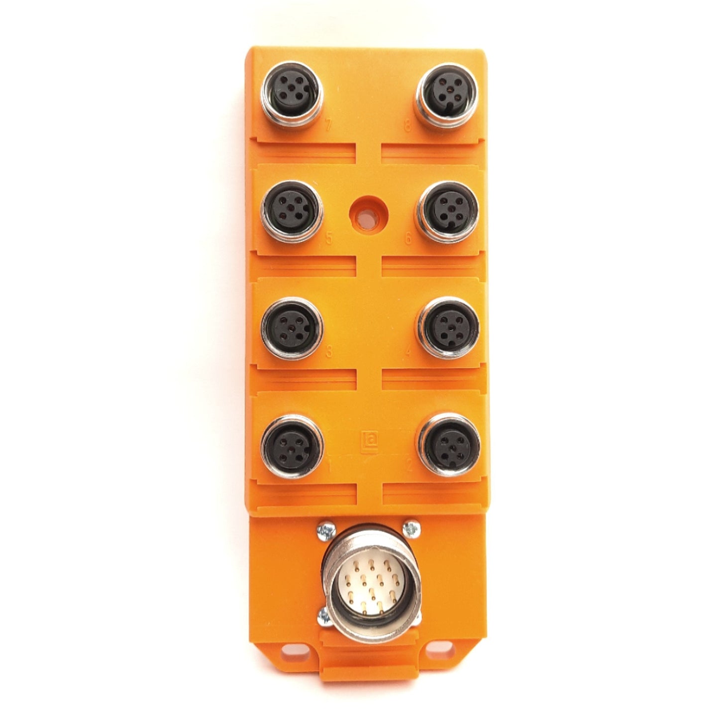 New – Open box Lumberg Automation ASBS85-4 11129 Distribution Box, 8-Port, M23/M12, 60V 4A